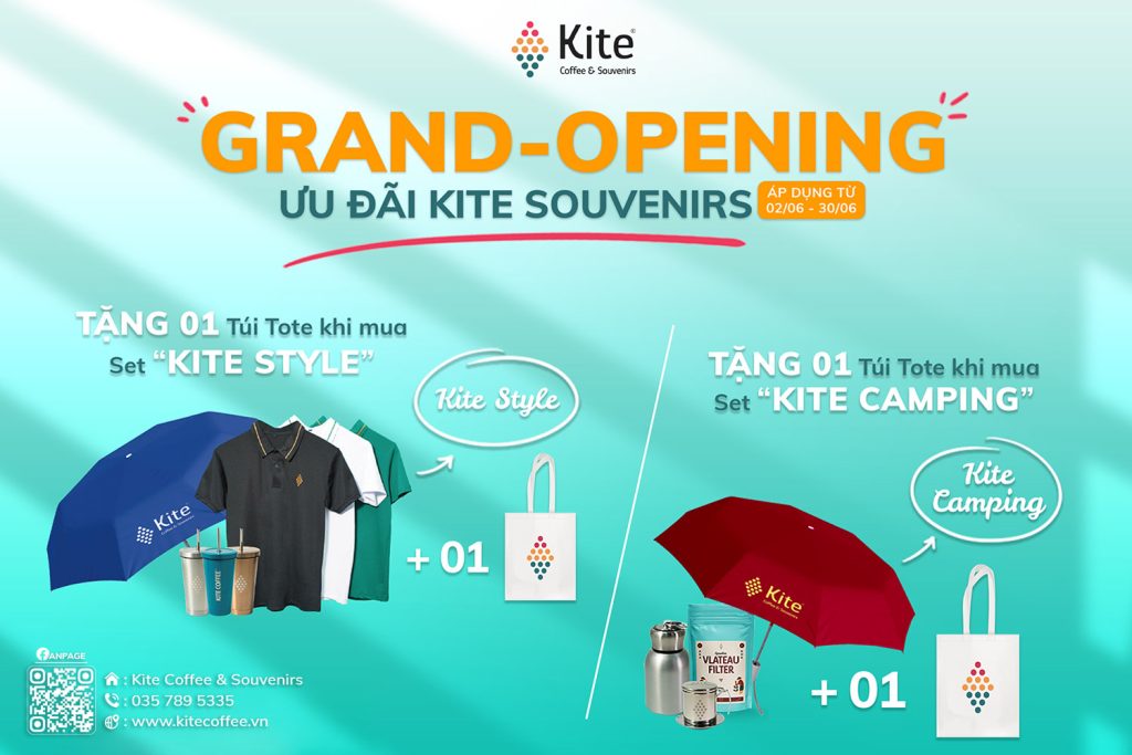 Tưng Bừng Khai Trương – Kite Coffee & Souvenirs Tung Deals Cực Chất